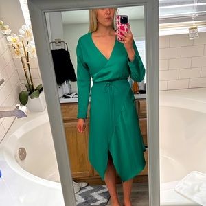 Emerald Green Midi Dress